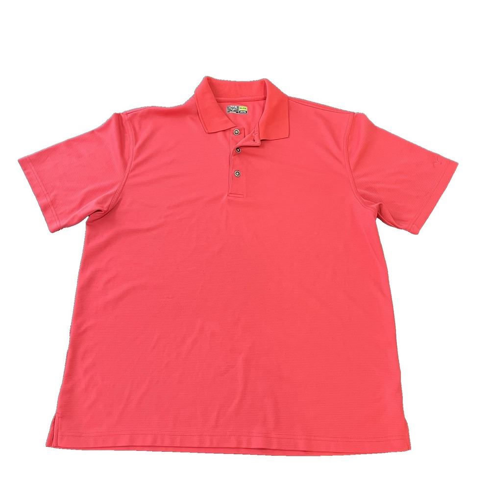 Links Edition Titanium Golf Polo Shirt Men's Size XL Pink Coral Performance FC